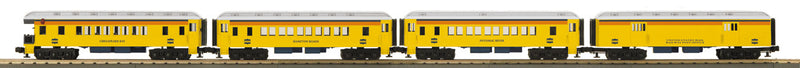 4-Car Madison O-27 Heavyweight Set - 3-Rail - Ready to Run - Rugged Rails -- Chessie System (yellow, orange, blue, silver)