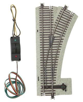 No. 3 Remote Control Turnout - S-Trax -- Right Hand