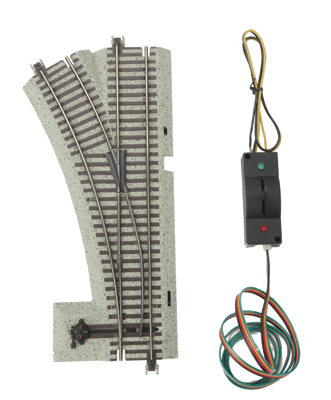 No. 3 Remote Control Turnout - S-Trax -- Left Hand