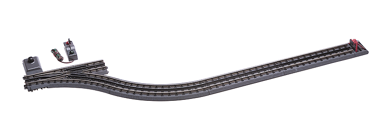 Real Trax Snap Together Track -- Right Hand Track Siding Layout Builder-1