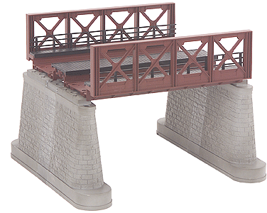 RealTrax 2-Track Bridge Girder -- Rust