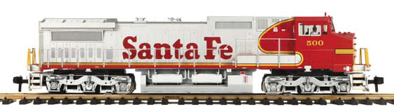 RailKing One Gauge Diesel Dash-8 Powered w/Proto-Sound 2.0 -- Atchison, Topeka & Santa Fe 6-Wheel Truck
