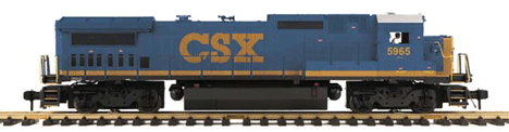 RailKing One Gauge Diesel Dash-8 Powered w/Proto-Sound 2.0 -- CSX Narrow Nose 4-Wheel Truck
