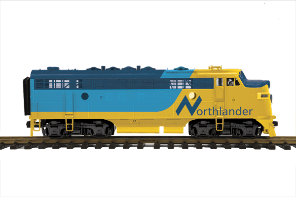 EMD F7A w/Proto-Sound 3.0, DCC/DCS & Smoke - RailKing One Gauge -- Ontario Northland #1984 (Northlander Scheme, blue, yellow)