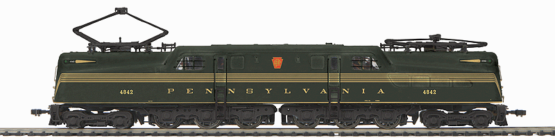 Electric GG1 w/Proto-Sound 3.0, DCC & Operating Pantographs -- Pennsylvania Railroad #4842 (5-Stripe, Brunswick Green)