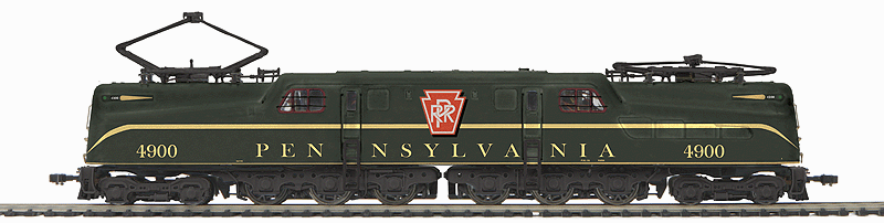 Electric GG1 w/Proto-Sound 3.0, DCC & Operating Pantographs -- Pennsylvania Railroad #4900 (Single Stripe, Brunswick Green, Shadow Keystone