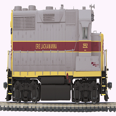 EMD GP35 - Proto-Sound 3.0 & DCC Equipped -- Erie Lackawanna #2552 (gray, maroon, yellow)-1