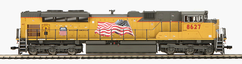 EMD SD70ACe w/Proto-Sound 3.0 & DCC -- Union Pacific #8627 (Armour Yellow, gray, Building America Logo & Flag)