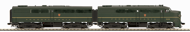 Alco FA1/FB1 Set w/Proto-Sound 3.0 & DCC -- Pennsylvania Railroad #9605 & 9606B (1-Stripe, Brunswick Green, gold)