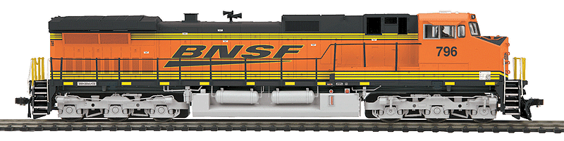 BNSF GE Dash 9-44CW - Marklin 3-Rail w/Proto-Sound 3E+ & Digital -- Burlington Northern & Santa Fe #796 (orange, black; Wedge Logo)