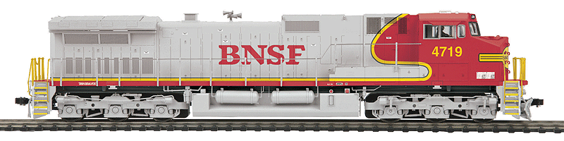 BNSF GE Dash 9-44CW - Marklin 3-Rail w/Proto-Sound 3E+ & Digital -- Burlington Northern & Santa Fe #4719 (Warbonnet; silver, red)