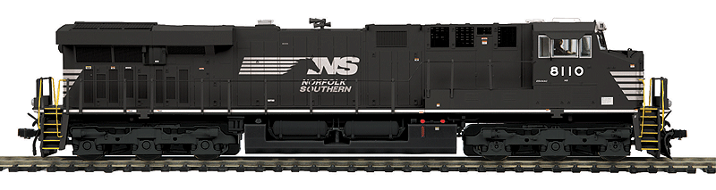 GE ES44AC w/Proto-Sound 3.0 & DCC -- Norfolk Southern #8110 (black, white; Horse Head Logo)
