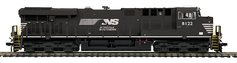 GE ES44AC w/Proto-Sound 3.0 & DCC -- Norfolk Southern #8122 (black, white; Horse Head Logo)