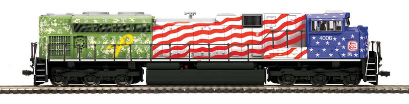 EMD SD70ACe - Proto-Sound 3.0 -- Kansas City Southern 4005 (Veteran's Commemorative, red, white, blue, camo)