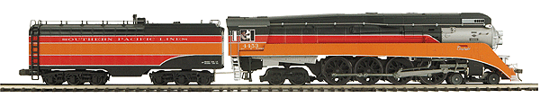 Steam 4-8-4 GS-4 Die-Cast Powered w/Proto-Sound 3.0 -- Southern Pacific #4453 (Daylight, small lettering)