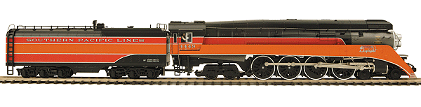Steam 4-8-4 GS-4 Die-Cast Powered w/Proto-Sound 3.0 -- Southern Pacific #4449 (Daylight, small lettering)