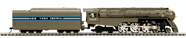Steam 4-6-4 Streamlined Hudson Powered w/Proto-Sound 3.0 -- New York Central #5449 w/Boxpok Drivers & Plain Bearing Rods (1938 Scheme)