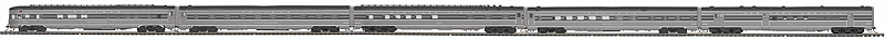 New York Central Streamlined 20th Century Limited - 1940 Scheme -- RPO, Dorm/Lounge, Diner, 17 Roomette Sleeper, Observation