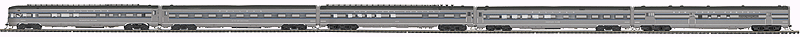 New York Central Streamlined 20th Century Limited - 1938 Scheme -- RPO, Dorm/Lounge, Diner, 17 Roomette Sleeper, Observation