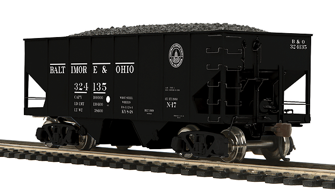 USRA 55-Ton 2-Bay Hopper - Ready to Run -- Baltimore & Ohio 324135