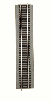 RealTrax Code 83 Track w/Roadbed -- 9" Straight pkg(4)