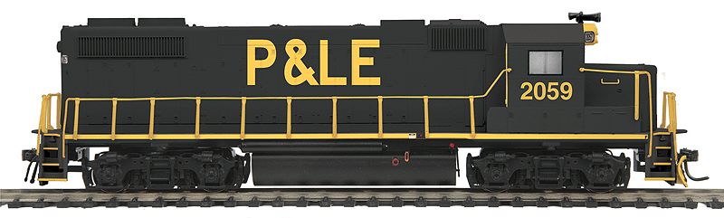 EMD GP38-2 w/Proto-Sound 3.0 & DCC - Ready-2-Rail -- Pittsburgh & Lake Erie #2059 (black, yellow, Billboard P&LE)