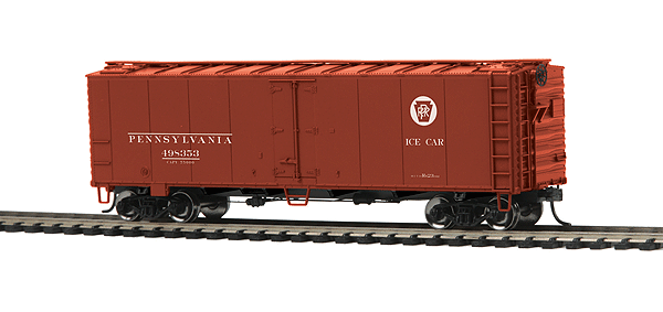 40' Steel Ice Reefer - Ready-2-Rail(TM) -- Pennsylvania Railroad #498353 (Tuscan, Circle Keystone, Ice Car Markings)