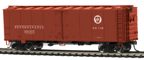 40' Steel Ice Reefer - Ready-2-Rail(TM) -- Pennsylvania Railroad #498357 (Tuscan, Circle Keystone, Ice Car Markings)