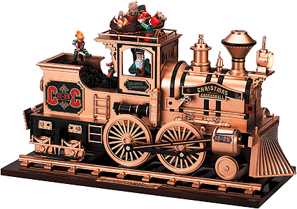 Christmas Cannonball(TM) Music Box -- Train w/Animated Figures; Plays 16 Christmas & Railroad Songs w/AC Adaptor