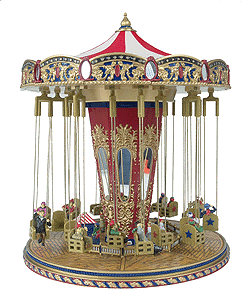 World's Fair Annimated Music Box -- Swing Carousel (Plays 15 Christmas Carols & 15 All Time Classics)