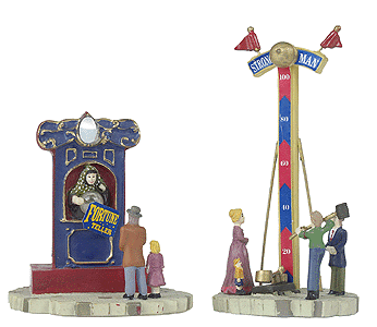 World's Fair Vignettes -- Fortune Teller & High Striker