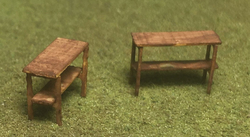 Workbenches - Laser-Cut Wood Kit -- 8' Long Scale pkg(8)