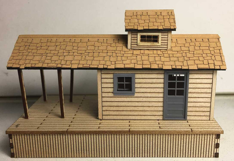 Adamsville Depot -- Laser-Cut Wood Kit - 3-13/16 x 2-1/8" 9.7 x 5.4cm-1