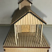 Adamsville Depot -- Laser-Cut Wood Kit - 3-13/16 x 2-1/8" 9.7 x 5.4cm