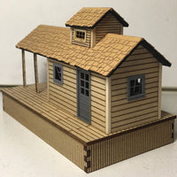 Adamsville Depot -- Laser-Cut Wood Kit - 3-13/16 x 2-1/8" 9.7 x 5.4cm