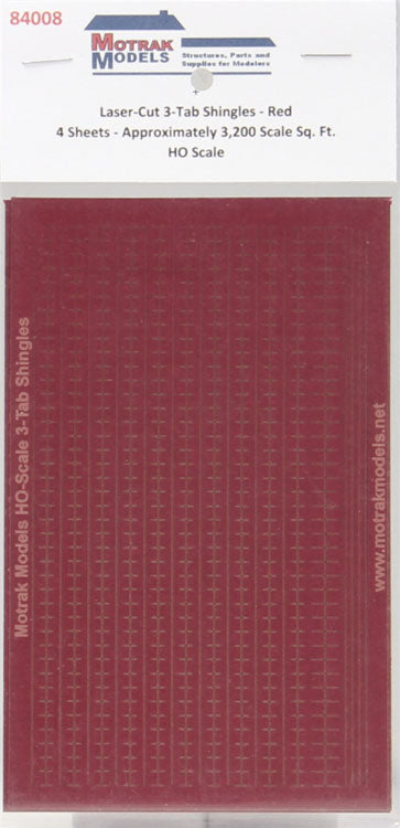 3-Tab Shingles -- Red pkg(4)