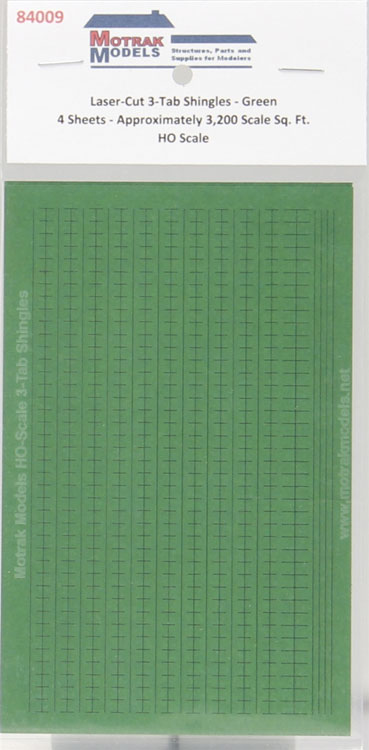 3-Tab Shingles -- Green pkg(4)