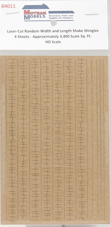 Random Width & Length Shake Shingles -- pkg(4)