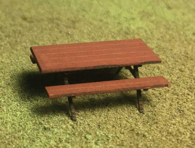 Picnic Tables - Laser-Cut Wood Kit -- pkg(4)