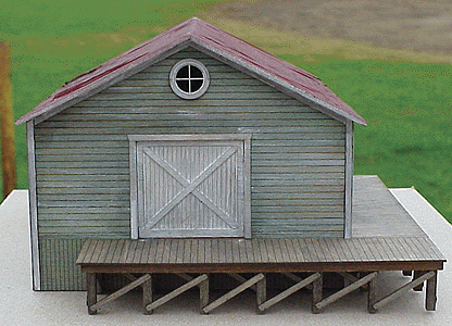 Laser-Cut Wood Structure Kits - Railroad Buildings -- Universal Building; Scale 24 x 32'