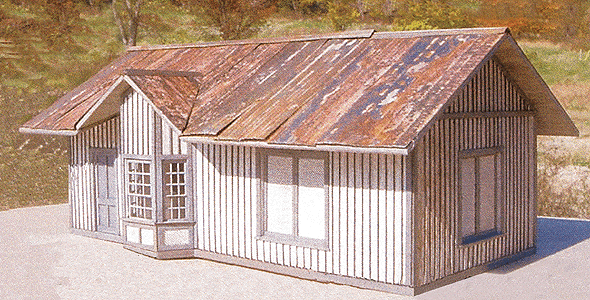 Laser-Cut Wood Structure Kits - Historical Railroad Buildings -- Central of Georgia Class C Standard Station