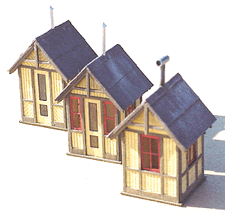 Laser-Cut Wood Structure Kits - Historical Railroad Buildings -- Pennsylvania Railroad Watch Box 3-Pack; Each Measures 6 x 6'