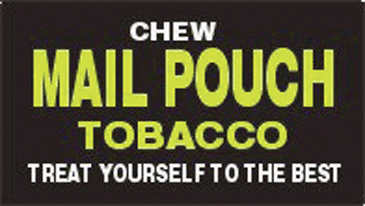 Barn Decals - Mail Pouch Tobacco Treat Yourself to the Best #1 -- Straight Mail Pouch Name (yellow, white)