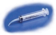 Easy-Reach Curved Tip Syringe -- .028" Diameter Tip Orifice, 12cc  .4oz Capacity
