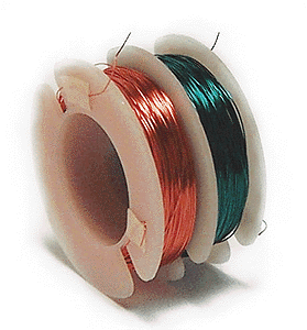#38 Magnet Wire -- Red & Green 100' Each
