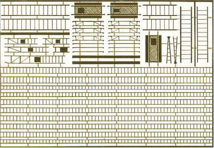 Ladders, Step Ladders and Scaffolds -- Unpainted Etched Brass