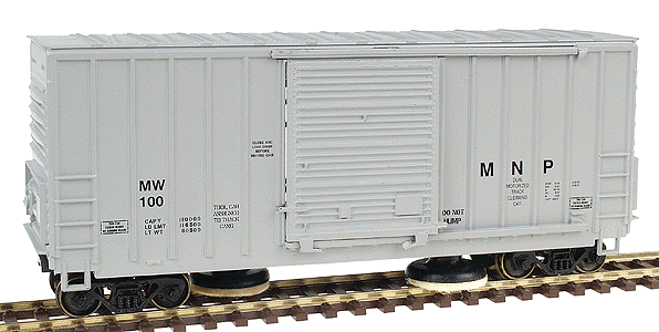 Motorized Track Cleaning Car- 40' High Cube Boxcar (Assembled) -- MOW - DCC Decoder Equipped