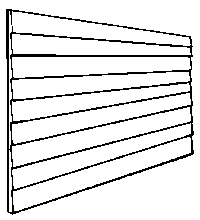 Clapboard -- 1/4" x 12" Long