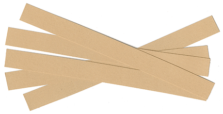 Corrugated Roof Paper pkg(5) -- 8 x 3/4"  20.3 x 1.9cm
