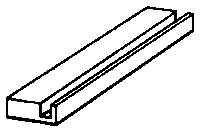 Door track 3/32x22"l